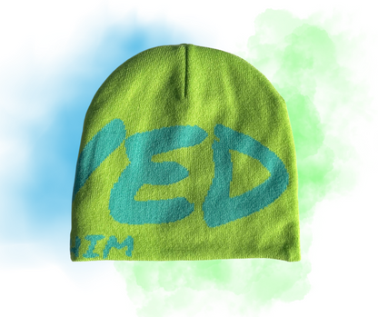 SAVED BY HIM BEANIE (GREEN/BLUE)